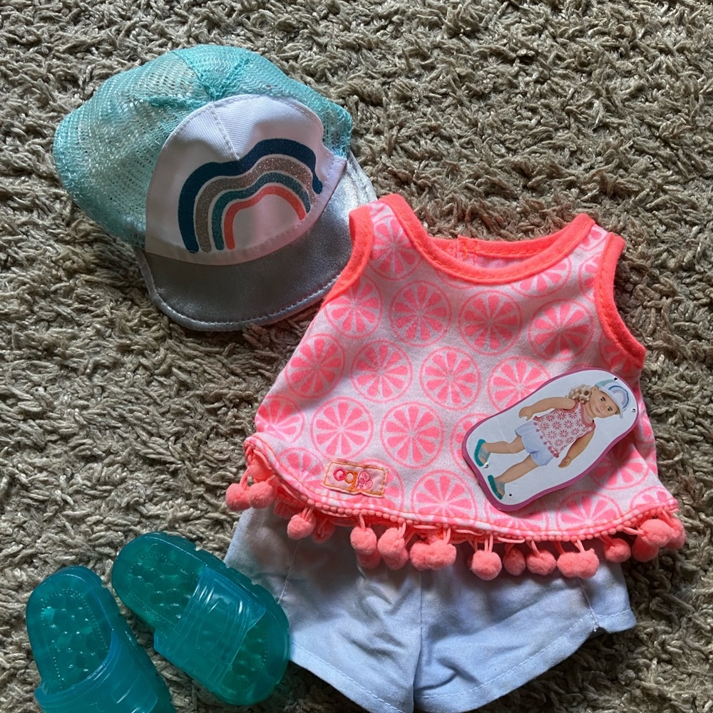 Our generation dreaming up a rainbow 18 inch doll outfit